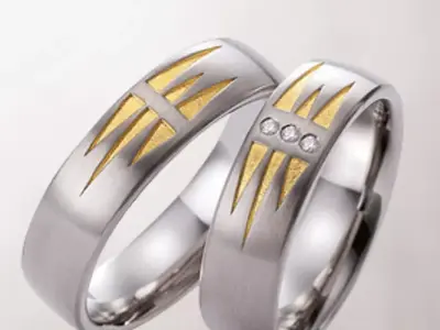 Wedding rings 057 3D print model