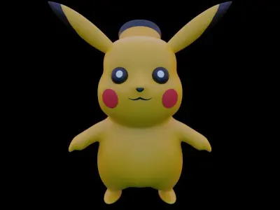 Pikachu 3D model for 3D print 3D print model