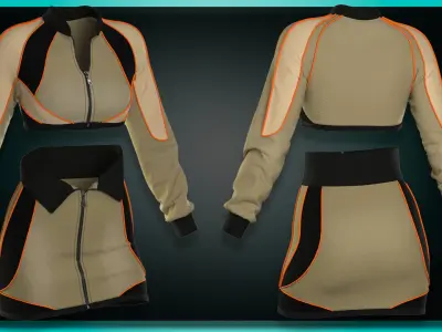 A collection sportwear 3D model