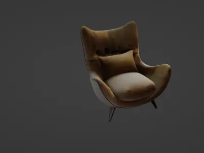 Luxurious Vintage Armchair 3D model