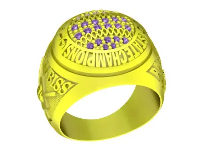 Luxury Championship Class Ring for Men 4494 3D print model