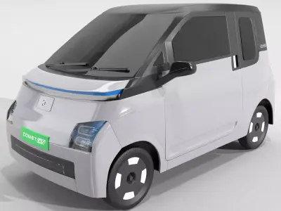 MG Comet Electrick Car Light Gray 3D model