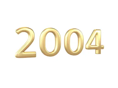 Year Number 2004 v1 002 Low-poly 3D model