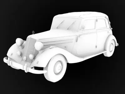 High-Poly Mercedes Benz 170 3D model