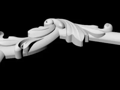 Central decor ornament for furniture 3D model 238
