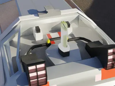 Back to the Future Delorean Low-poly 3D model