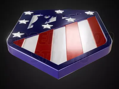 Atletico Madrid logo  - Cinematic - 3D print 3D model