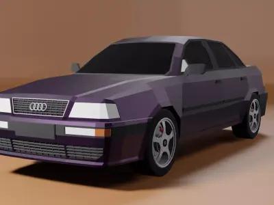 Audi 80 B4 low poly  Free low-poly 3D model