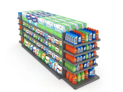 model cleaning product market stand 10 Low-poly 3D model