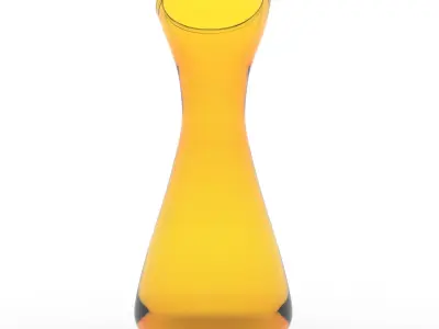 Glassvase orange glass vase 3D model