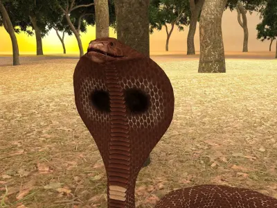 Spectacled Cobra 3D model