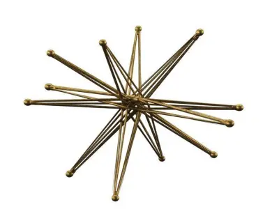 Wire Exploding Star Sculpture 3D model