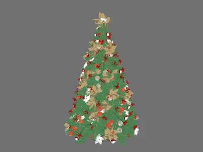 Christmas Tree Realistic Low-poly 3D model