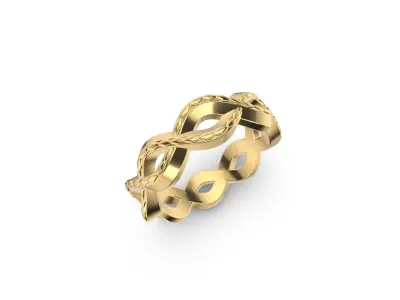 Textured Wavy Ring 3D print model