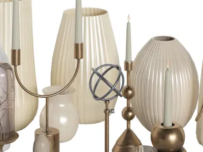 Decorative set 15 3D model shop
