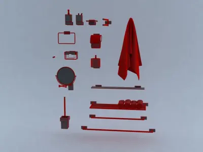 Bathroom Accessories 3D model