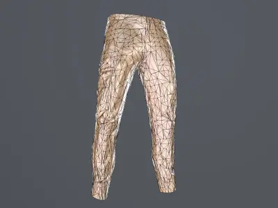CARGO SPORT PANTS PBR Low-poly 3D model