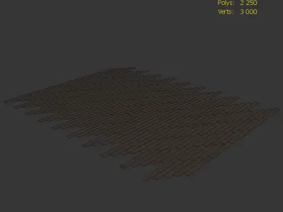 Wood floor Oak Krein Brushed 3D model