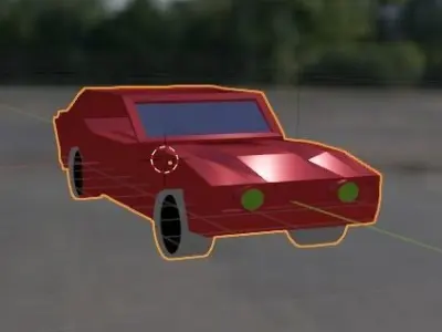 car 3d model blender Low-poly 3D model