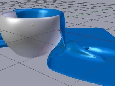 Vase with Cloth  Low-poly 3D model