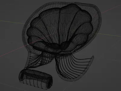 Chair Wood Furniture 3D model