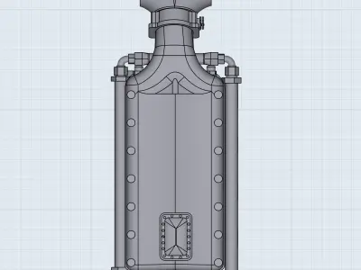 Intercooled Twin Turbo billet Intake Manifold Hemi BBC SBC Drag 3D print model