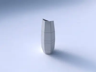 Vase arc hexagon with large plates 3D print model