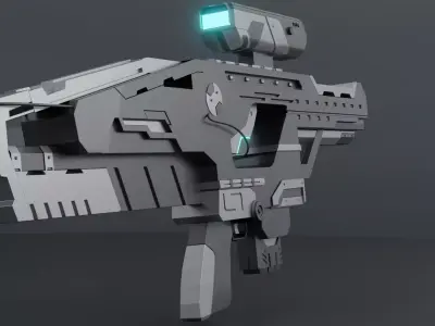 Sci-Fi Rifle Free 3D model Free 3D model