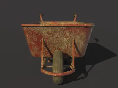 3D REALISTIC WHEEL BARROW MODELLING ONLY THREE THOUSAND POLYGON Low-poly 3D model