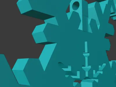 Snowflake Decor  Necklace  Pattern 3 3D print model