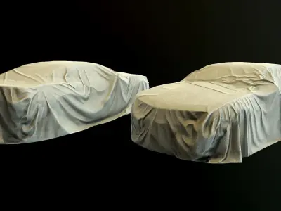 Car Cover a Low-poly 3D model