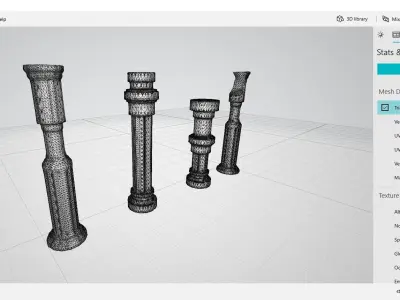 Pillar model 3D model