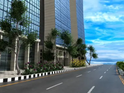 Marina Bay Sands Singapore Low-poly 3D model