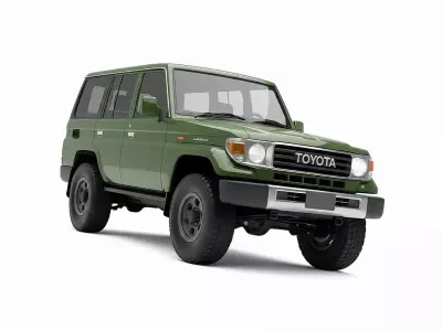 Toyota Land Cruiser 70 Series Low-poly 3D model