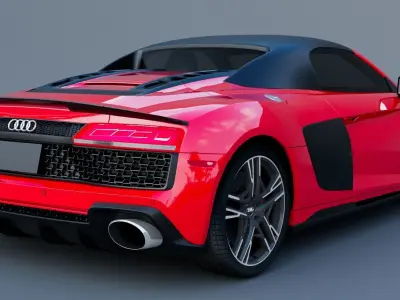 2022 R8 performance Spyder Low-poly 3D model