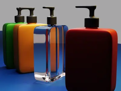 Liquid Soap Luxury Bottle Free 3D model