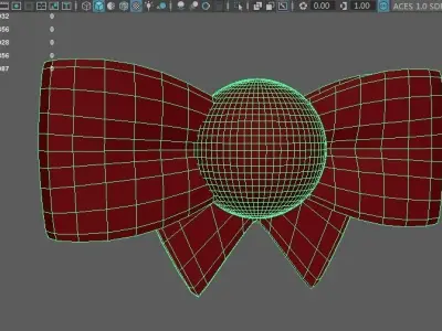 Cartoon Bow Low-poly 3D model 3
