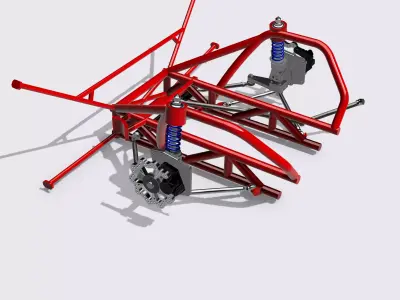 VC Valiant Promod tubular chassis Suspension Brakes Steering 3D print model