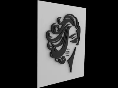 Picture woman 6 3D print model