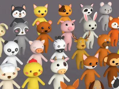 Character002 Little Animal Pack Low-poly 3D model
