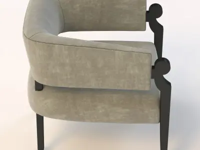 Amir Khamneipur Curved Armchair 3D model