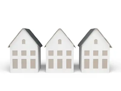 Miniature House Decoration  Low-poly 3D model