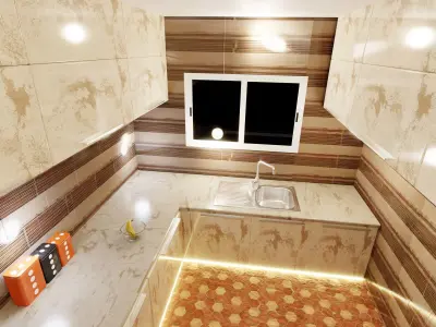 Modern kitchen  Free 3D model