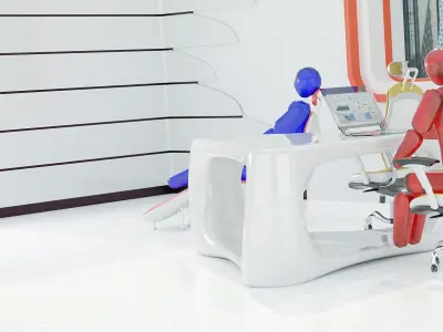 Interior futuristic 3D model