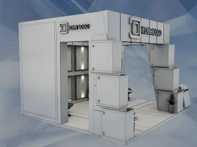 Booth Exhibition Stand a521  3D model