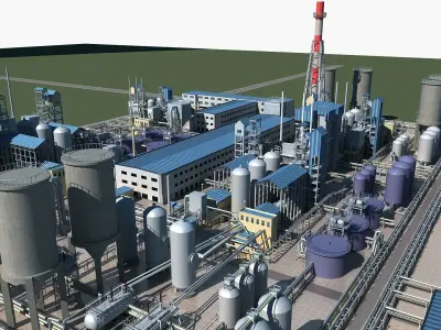Chemical Plant 1 3D model