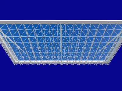 Canopy triangle pipe bones 3D model