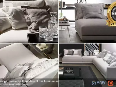 Kagran Sofa Modular Set 3D model
