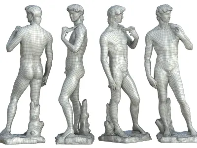 Statue 08 Low-poly 3D model