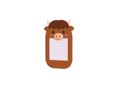 Cow Frames Low-poly 3D model